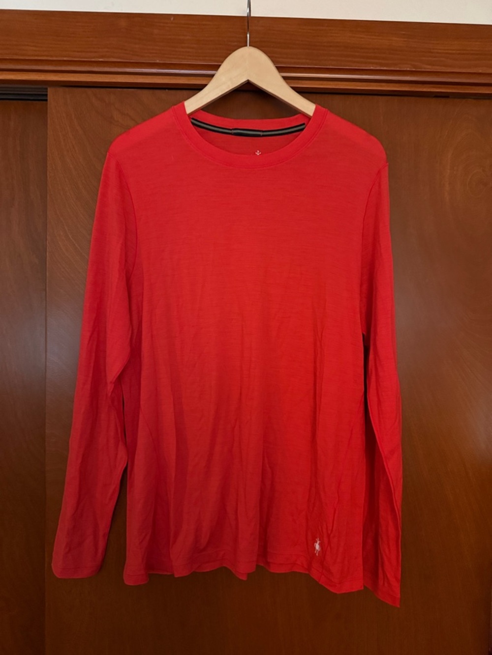 Smartwool Red Long-Sleeve Crewneck Shirt